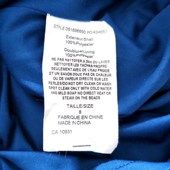 Adrianna Papell Size 8 elegant ruched dress with beads - Picture 5 of 6